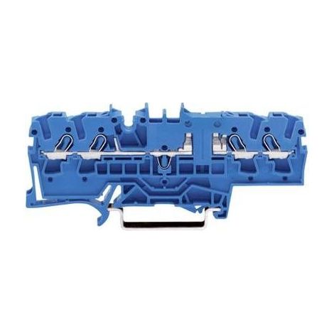 WAGO 2002-1804 borne de paso eléctrica azul 4 polos
