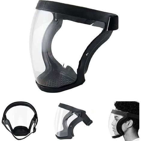 Super schützende Gesichtsmaske – Vollgesichtsmaske, strapazierfähige, transparente Maske, wiederverwendbare, beschlagfreie HD-Maske – beschlagfreie und winddichte Schutzbrille für Erwachsene, Männer u