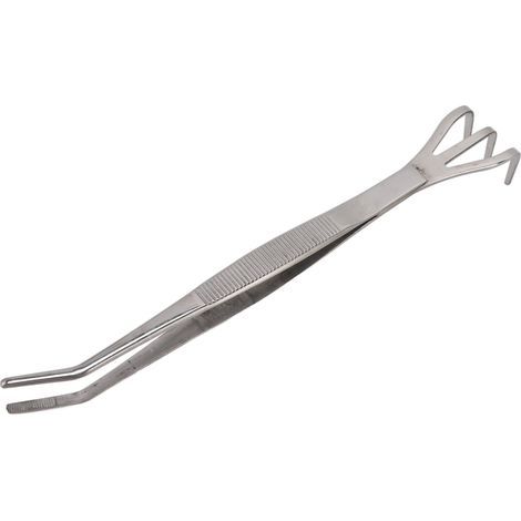 Root rake with 3-pronged stainless steel tweezers, soil loosening tools, bonsai, ergonomic folding handle (1/5)
