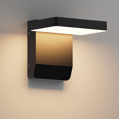LED Luminaire exterieur, couloir 20W 3000K Applique Murale Exterieur/Interieur, balcon exterieur, garage, applique murale pour jardin, applique murale exterieure etanche IP65 noir(rectangle) (1/5)