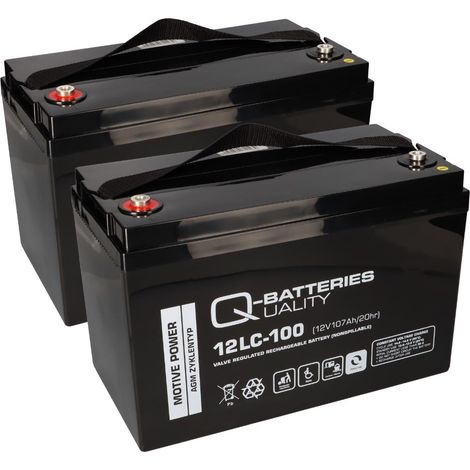 Ersatzakku für Lecson HS-915, 928 und 928SL 2x Quality-Batteries Bleiakku 12LC-100 / 12V 107Ah (1/5)