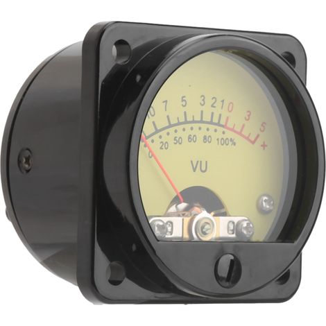 45-mm-Rund-VU-Meter mit LED-Hintergrundbeleuchtung, gelber Audiopegelanzeige, DC-500-µA-Amperemeter, TS-45-Leistungsprüfstecker (1/5)
