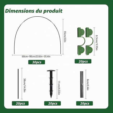 Arceau Serre Tunnel 30 Fibre Verre (1/2)