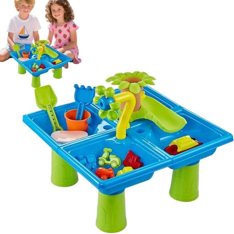 Table à sable et à eau - Jouet de sable de plage Activité - Kit d'activités