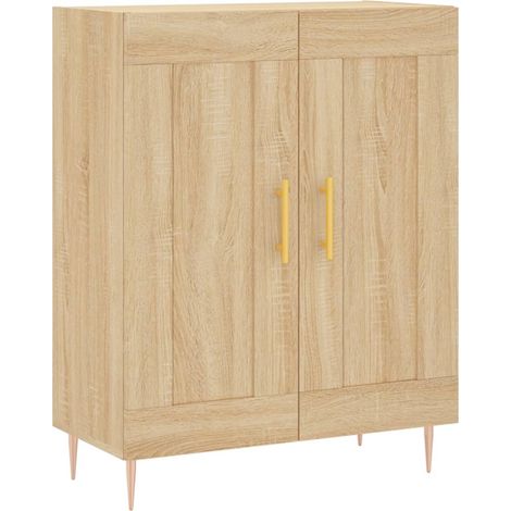 Credenza cassettiera mobile contenitore organizer cucina soggiorno salotto sonoma 695 x 34 x 90 cm legno ingegnerizzato marrone 020031684