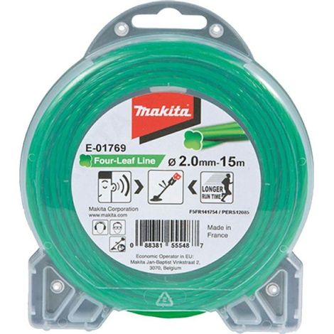 Makita Ligne de coupe Clover nylon 15 mètres 2,0 mm