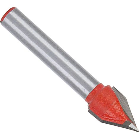 Fraise CNC 60 °, 6 x 10 mm, fraise à chanfreiner pour bois, pointe de gravure 3D, fraise à rainurer en V, fraise à bois en tungstène pour sculpture sur bois (1/5)