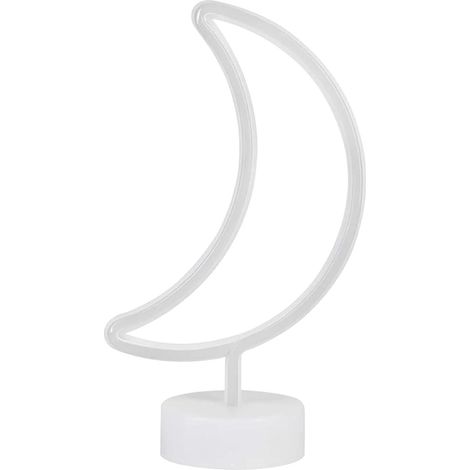 Lampe Néon LED À Batterie - Base Ronde - Éclairage Décoratif Pour Intérieur - Idéal Pour Noël Chambre Bureau - 1 Pièce (1/5)