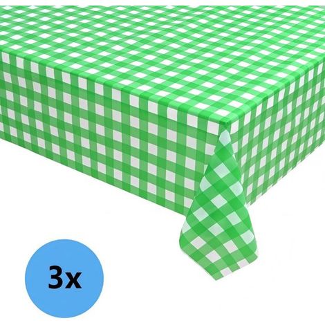 Paquete de 3 manteles de plástico - ideales para fiestas, cenas y bufés de boda - mantel rectangular - 137 x 274 cm - Azul oscuro (1/5)