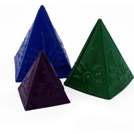 Ensemble de moules à poudre d'encens - Bleu Vert Violet- Vendu par 1 (1/3)
