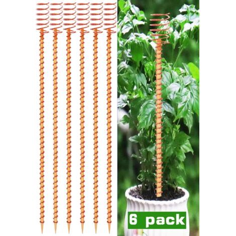 Lot de 6 antennes de Jardinage en cuivre pour électroculture - 33 cm - Tiges en cuivre Pur pour Jardinage et électroculture (1/4)