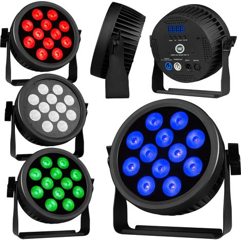 LIGHT4ME cree ALU quad PAR 12 faretto par illuminazione scenica effetto luce 12x12W rgbw smd led 4in1 (1/5)