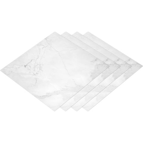 Lot de 4 stickers muraux et sol 12" x imperméables, auto-adhésifs, motif marbre lisse, pour la (1/5)