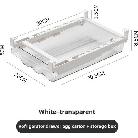 Boîte de conservation pour réfrigérateur, boîte de rangement pour tiroir de cuisine, boîte à œufs congelés, boîte de rangement pour aliments, légumes et fruits (boîte à œufs) (1/5)