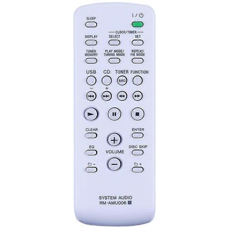 Ersatzfernbedienung für die Sony Mini-HiFi-Anlage RM-AMU006, kompatibel mit den Modellen FST-ZUX9, LBT-ZUX9 und MHC-EX9 (1/5)