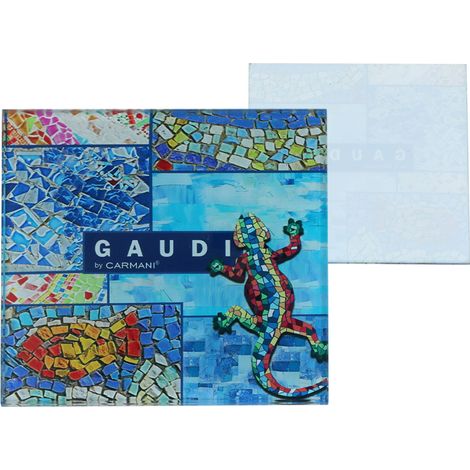 Carmani, posavasos de cristal de aproximadamente 11,5 x 11,5 cm inspirado en las pinturas de A. Gaudí
