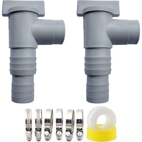 Vanne d'arrêt piscine PVC 32 mm – Contrôle précis du débit – Installation rapide sans outils – Pour déconnexion facile de la pompe (1/5)