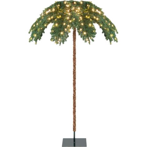 Palma di Natale pre-illuminata 250 luci LED con 813 punte di ramo e struttura a cerniera (1/3)