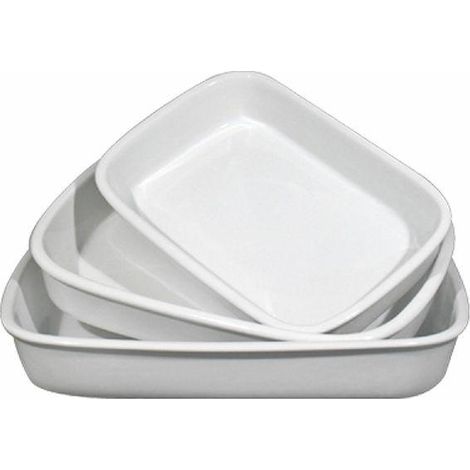 Pirofila da Forno Rettangolare Liscia in Porcellana Bianca 19 x 12 x 4 cm (1/2)