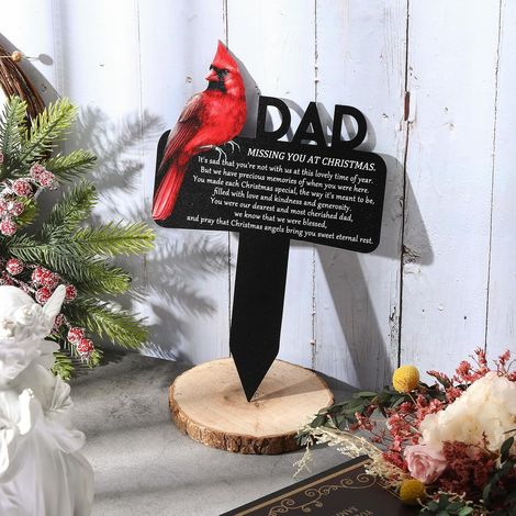 Décorations funéraires pour cimetière, marqueurs commémoratifs en métal, plaque commémorative en forme de cardinal, décoration de sépulture. (1/5)