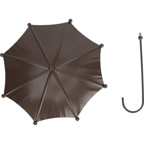 Umbrella-shaped bird bath, metal hanging feeding tray, bathing pond or watering trough for outdoor garden decoration (1/5)