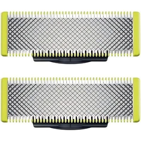 Pack de 2 lames de Rechange Compatibles avec tous les Rasoirs électriques type One-Blade Accessoires embout Tondeuses rasage précis - lot de 2 (1/4)