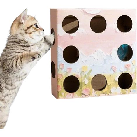 Coffret Puzzle pour Chat - Boîte À Puzzle Électrique pour Chaton - Grattoir (1/5)