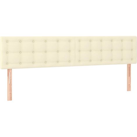Maison Exclusive - Kopfteile Creme 180x5x78/88 cm Kunstleder (1/5)