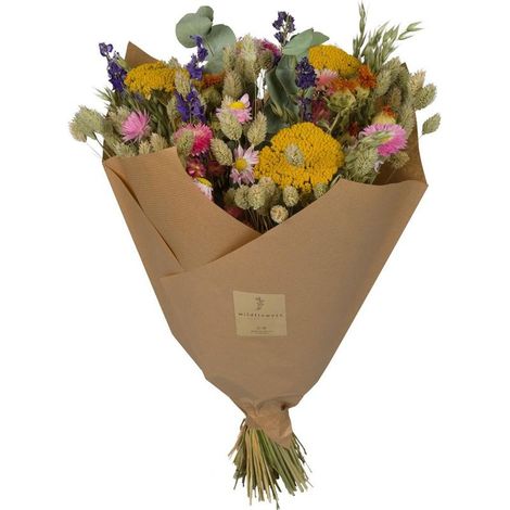 Bouquet de Fleurs Séchées Multicolores Décoration Naturelle Intérieur et Extérieur 60 cm - PANGIVO