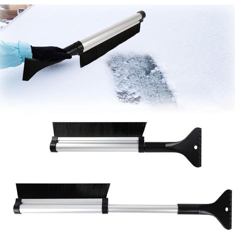 Grattoir à Glace,Grattoir à Neige pour Pare-Brise de Voiture,Brosse à Neige 2 en 1,60cm Balai d'hiver Extensible Balais à Neige avec Poignée Ergonomique,Pelle à Neige,Gratte-Givre pour SUV Cami