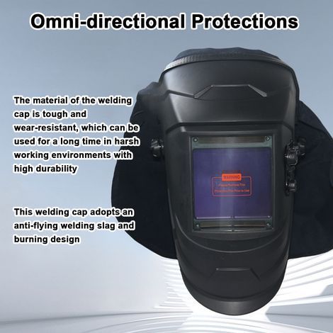 Practical welding cap, protective cover, easy clip-on installation, anti-scalding, removable accessory, collar, optional headgear (1/5)