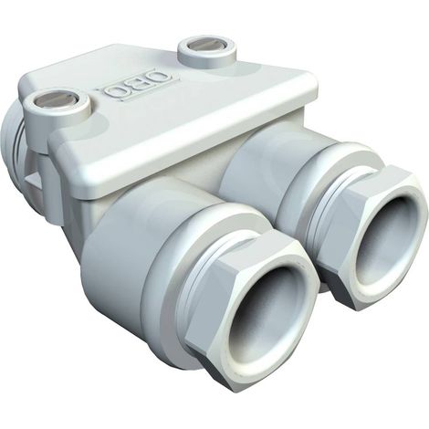 OBO Bettermann 2024063 Doppio attacco Plastica, Polistirolo Grigio luminescente 1 pz. (1/2)
