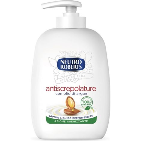 NEUTRO ROBERTS SAPONE LIQUIDO ANTI SCREPOLATURE CON OLIO DI ARGAN FORMATO 200 ML
