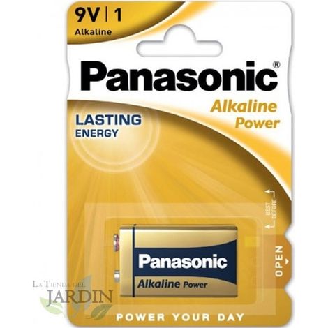 Pila 9V Alcalina Panasonic larga duración