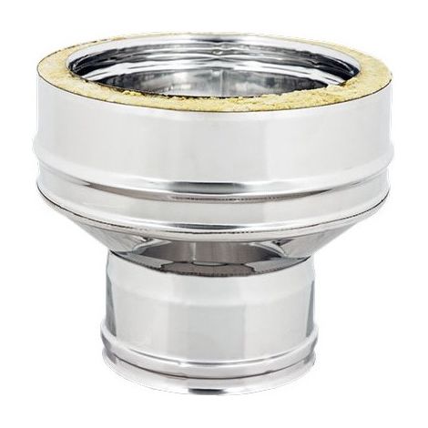 Aumento inox doppia parete da di 130 - de 180 mm a di 200 - de 250 mm (1/3)