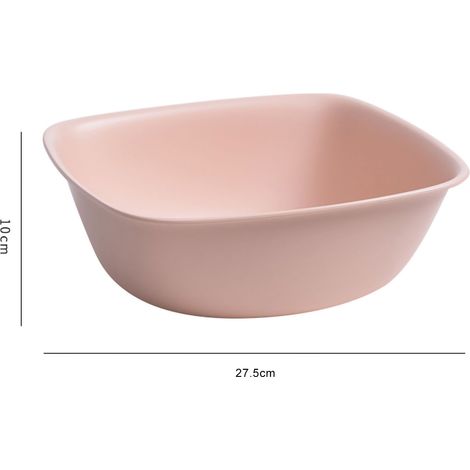 Bassin de lavage plastique lavabo ménager Petit modèle carré Cute Rose pour cuisson lessive rangement PP 200g (1/4)