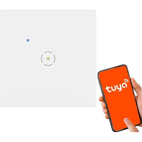 Interrupteur d'éclairage Wi-Fi - encastré - blanc - compatible domotique - fonction tactile (1/4)