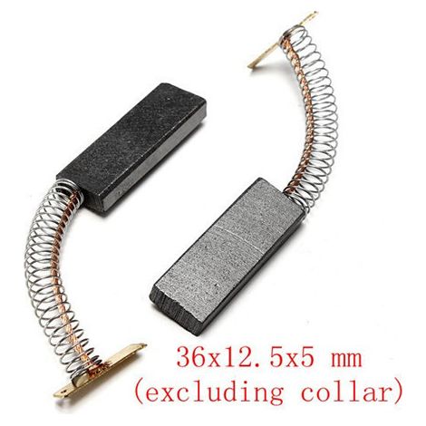 2 paires Balais de Charbon de Moteur 512.536mm pour Meuleuse d'angle Perceuse à Percussion Rotative Scie Circulaire Outil Électrique (1/5)