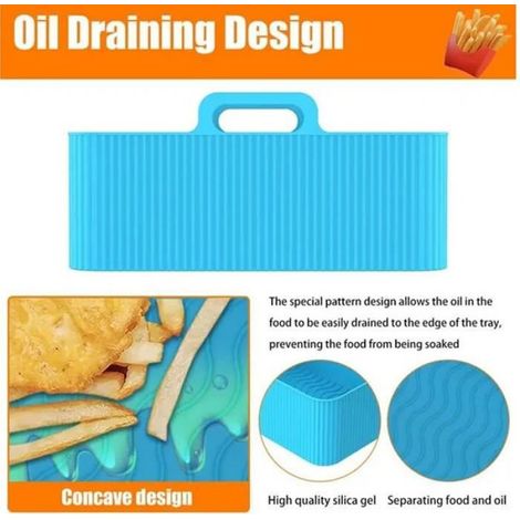Lot De 2 Marmites En Silicone Pour Friteuse À Double Air Ninjas,Accessoires Pour Friteuse À Air Comprimé Dz201,Dz401,Plaque (1/4)