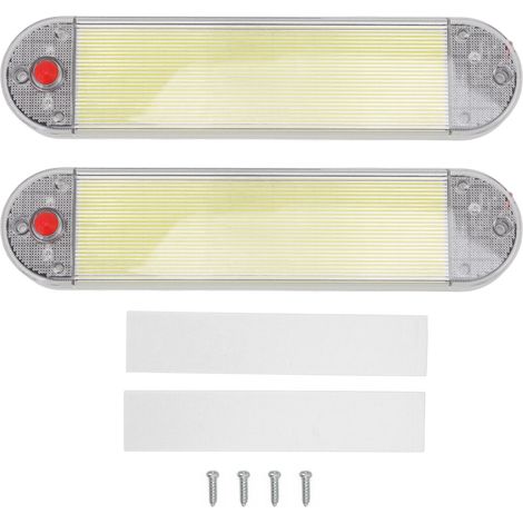 2x Plafonnier Intérieur Voiture Lecture DC 12V-24V COB avec Abat-jour pour Véhicule Bateau (1/5)