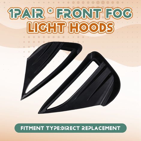1 paire de baguettes de finition noires brillantes pour feux antibrouillard avant, compatibles avec Tesla Model Y 21-23. (1/4)