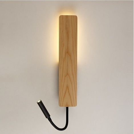 Applique murale LED BOIS RENOIR 5W + 3W AVEC USB CR 43-162-08-116