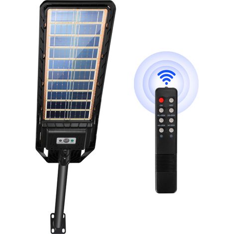SWANEW Lampione stradale solare LED 6500K con sensore di movimento integrato. pannello solare. batteria da 100W (1/5)