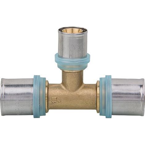 EVENES raccord a sertir pour multicouche, transition Té reduct. sortie, 26x3-20x2-26x3mm contour TH (1/2)