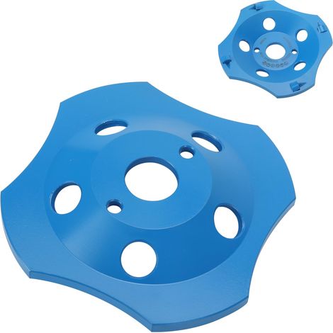 PKD PCD Meule diamantée 125 mm x 22,23 mm, meule haute performance pour meuleuse d'angle, disque abrasif pour béton, chape et revêtements robustes (4 segments) (1/5)