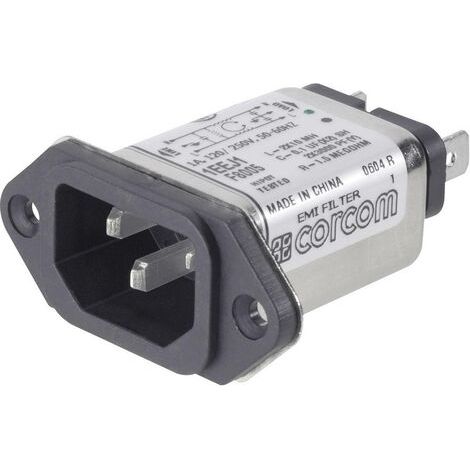 Filtre d'alimentation TE Connectivity 6609006-5 avec connecteur femelle pour appareil 250 V/AC 3 A 1.5 mH 1 pc(s) (1/3)