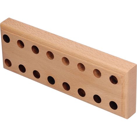 Kiefernholzständer für faltbare Organizer, Holzpräsentationsständer, Messerhalter, 16-Loch-Regal, Ablagefläche (1/5)