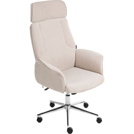 Bürostuhl PILOT Samtstoff Hellbeige (1/5)
