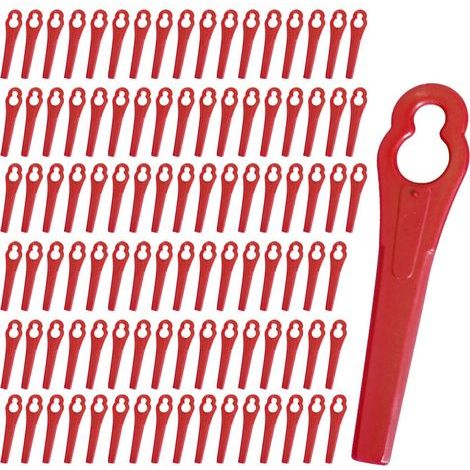 Lot de 100 Lames de Rechange compatibles avec Coupe-Bordure Einhell sans Fil - Lame en Plastique pour débroussailleuse Einhell (1/5)