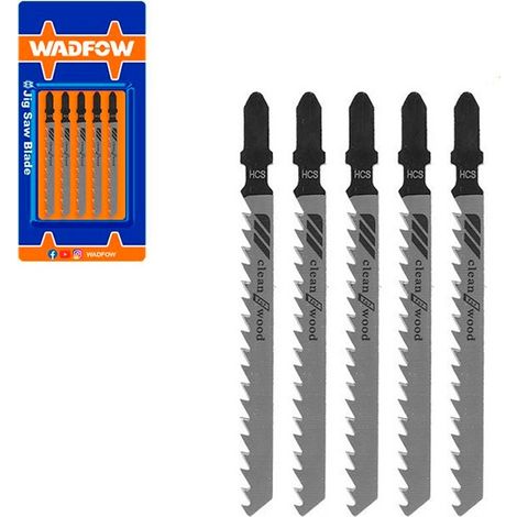 Set 5pzs hojas de sierra para madera 6tpi WADFOW, acero de alta calidad, cortes curvos